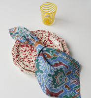 Tissu en lin pur de haute qualité 100% tissé avec un motif arabesque imprimé pour la nappe de table et les vêtements pour filles