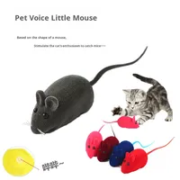 Nouveau jouet à mâcher pour chat, souris en peluche colorée, jouet amusant qui couine pour chat, pour jouer seul, souris mignonne, jouets sonores pour chats