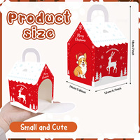 Boîte à friandises pliable en forme de maison pour animaux, décoration de fête, boîte cadeau pour chiens, boîtes de faveurs pour fête canine