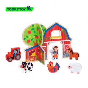 Juguete de escena de granja de teatro para niños, tablero de madera, rompecabezas, ejercicio, habilidad práctica - Product Image 3