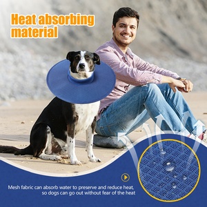 Collar Isabelino de Malla de Poliéster para Perros, Ajustable con Hebilla, Refrescante, Antilamido, Cono de Recuperación para <span class=keywords><strong>el</strong></span> Cuidado de Heridas en Verano, Tallas S/M/L/XL para Perros - Product Image 4