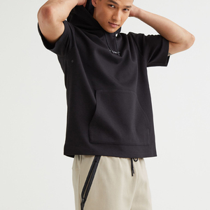 Pantalones cortos de hombre activos e informales al por mayor con bolsillos reflectantes con cremallera 100% algodón nailon estirable gran oferta ropa deportiva hasta la rodilla - Product Image 3
