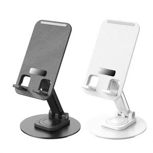 Height Adjustable Alloy Metal Support <b>Table</b> 360 Rotating Aluminum Mobile Phone Holder <b>Portable</b> and Flexible for Desk or Bed Use - Product Image 1
