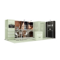 Stand d'exposition en tissu tendu en aluminium personnalisable de 10x20 pieds, nouveau design, équipement portable pour salon professionnel