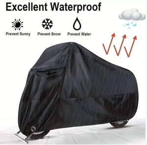Housse de moto universelle imperméable pour toutes les saisons, anti-coupure, anti-UV, en Oxford 190T 210D, avec logo personnalisé - Product Image 2