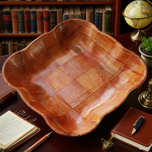 ชุดชามสลัดไม้ธรรมชาติพิมพ์ลายแบบไม่เปราะบางสำหรับซุปก๋วยเตี๋ยวผลไม้และอื่นๆ! - Product Image 1