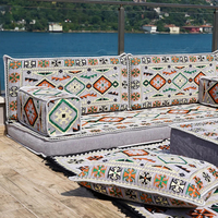 Ensemble de canapé modulable gris Design Majlis arabe salon marocain canapé tissu rembourrage éponge pour appartement hôtel
