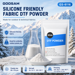 กาวร้อนละลายแบบผงสำหรับงานพิมพ์ DTF แบบรีดร้อน ยี่ห้อ Goosam Wholesale ขนาดกลาง แรงยึดติดสูง แห้งเร็ว ราคาประหยัด - Product Image 1