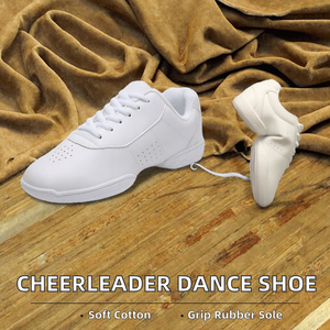 Chaussures de danse blanches pour femmes, baskets de gymnastique, chaussures d'entraînement d'aérobic, semelle en caoutchouc - Product Image 2