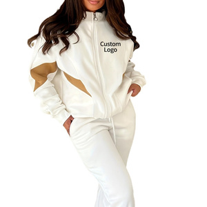 Completo Sportivo <span class=keywords><strong>da</strong></span> <span class=keywords><strong>Donna</strong></span> <span class=keywords><strong>Taglie</strong></span> <span class=keywords><strong>Forti</strong></span> Personalizzabile con Logo, Set 2 Pezzi Stampato con Dettagli a Contrasto, Comoda Tuta <span class=keywords><strong>da</strong></span> <span class=keywords><strong>Ginnastica</strong></span> per Corsa e Palestra - Product Image 1