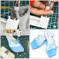 Machine à Sertir les Perles Manuelle Qiao, Kit Presse-Main DIY pour Vêtements et Artisanat