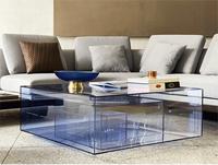 Nordique ménage Table à thé lumière luxe moderne créatif Simple carré dégradé Table d'angle salon canapé acrylique bord Table