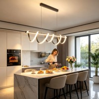 Suspension LED spirale torsadée longue 100 cm 85W 3CCT Dimmable 110V/220V Silicone Aluminium Or Français Hauteur Réglable CRI Élevé