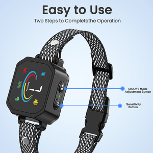 TIZE-<span class=keywords><strong>Collar</strong></span> de Entrenamiento Antiladridos para Perros Pequeños, <span class=keywords><strong>Collar</strong></span> de Entrenamiento Colorido con Pantalla LCD Recargable, para un <span class=keywords><strong>Control</strong></span> Efectivo de Ladridos - Product Image 2