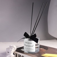 Diffuseur de parfum d'ambiance en verre de 150 ml avec nœud, huile essentielle de haute qualité, parfums personnalisés, ensemble de diffuseur à bâtonnets