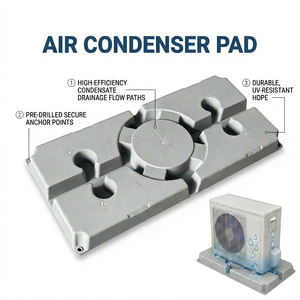 Base <span class=keywords><strong>de</strong></span> Montaje en Suelo para <span class=keywords><strong>Equipos</strong></span> HVAC YOD <span class=keywords><strong>de</strong></span> 38*18*3 Pulgadas, Mini Split Antivibración, Placa <span class=keywords><strong>de</strong></span> Plástico para Desviar Agua del Condensador del <span class=keywords><strong>Aire</strong></span> <span class=keywords><strong>Acondicionado</strong></span> - Product Image 1