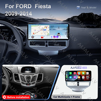 Système de navigation GPS Android 12,3 pouces pour FORD Fiesta 2009-2014, autoradio stéréo avec CarPlay sans fil, Android Auto, cadre arrière