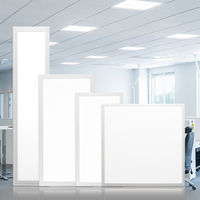 Plafonnier LED carré plat encastré ou suspendu 1x2 2x2 2x4 dimmable 600x600 en aluminium rétroéclairé pour bureau et hôtel