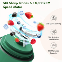 Nieuw ontwerp 150W Elektrische USB Draagbare Blender 600ml Mini Fruitpers 4000mAh Oplaadbaar Lekvrij IJsvergruizer Shakes