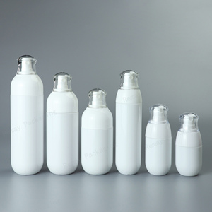 Botella de bomba de emulsión transparente de 30ml, contenedor de bomba de pulverización blanca de 50 ml, botella de loción de pulverización de plástico PETG - Product Image 6