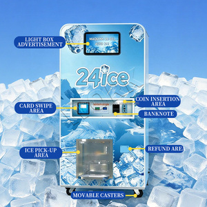 WORK 24H High Efficiency Reverse Osmosis 240kg/Day Commercial Ice Vending Machine Dispenser Auto Packing Customizable POS/MDB - Product Image 3