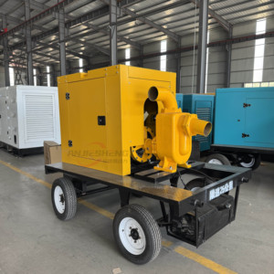 Générateur de pompe à eau portable 25KW, 40KW, 60KW, 100KW pour la lutte contre les inondations et la lutte contre les incendies, pompe mobile auto-amorçante - Product Image 2