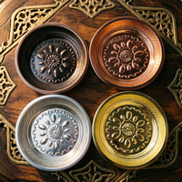 Plateaux de service ronds en acier inoxydable argenté de luxe, créatifs et simples, pour hôtels, mariages, aliments, fruits et collations – Vente chaude en Afrique