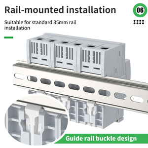 Eleats 40kA ป้องกันฟ้าผ่า IP20อุตสาหกรรมวัสดุพลาสติก1ขั้ว T1 SPD 1000V <span class=keywords><strong>DC</strong></span> PV - Product Image 3