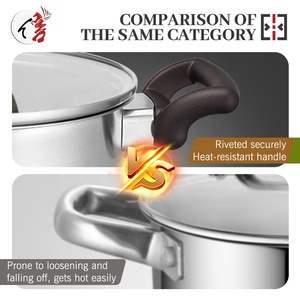 Bán buôn thân thiện với môi thép không gỉ <span class=keywords><strong>Cookware</strong></span> <span class=keywords><strong>Set</strong></span> cổ điển Chảo thịt hầm với 8 cái - Product Image 3