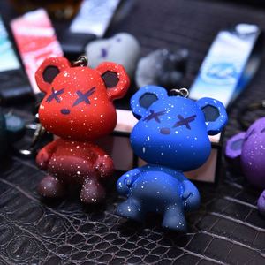 Llavero de oso creativo con cambio de color efecto cielo estrellado, exquisito, de moda, para parejas, para coche, para mujer, colgante para bolso estilo Ins, venta al por mayor - Product Image 3