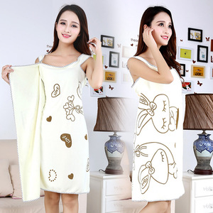 Logo personnalisé impression Microfibre Femme Robe De Bain serviette De Bain avec paquet dauphins - Product Image 3
