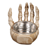 Support de bougie et décoration Halloween en forme de crâne – Accessoire effrayant pour Escape Room, film ou série TV – Matériau en résine