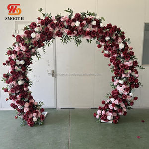 โครงเหล็กโค้งรูปตัว S สำหรับฉากหลังงานแต่งงาน พร้อมม่านลูกปัดคริสตัลแบบถอดได้ ดีไซน์ทันสมัย รุ่นใหม่ล่าสุด - Product Image 2