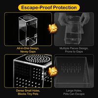 Terrarium en acrylique transparent pour reptiles, habitat avec porte magnétique ventilée, boîte d'élevage pour araignées sauteuses, cage pour petits animaux arboricoles
