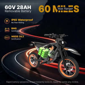 Bicicleta Eléctrica Todoterreno de 14"/12" con Motor Central de 4000W, Batería, Bicicleta Eléctrica de Montaña de 50 MPH para Adultos y Adolescentes, X1 Spark <span class=keywords><strong>E</strong></span> Bike, Venta al por Mayor - Product Image 3
