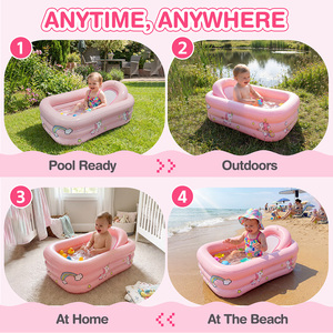 Baignoire gonflable portable pour bébé, antidérapante, pour les nourrissons de 3 à 18 mois, s'adapte à l'évier et à la baignoire adulte - Product Image 5