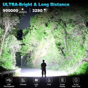 Linterna LED de Aluminio Recargable por USB con Electrochoque, 20000 Lúmenes, IP66, Precio Sorpresa al por Mayor, China - Product Image 6