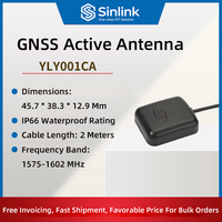 Antena Activa GNSS 1575-1602MHz GPS GLONASS BeiDou SMA Macho IP66 Impermeable 26dB LNA Cable de 2M para Rastreador de Vehículos Módulo IoT
