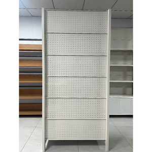 Rak Gondola Putih Dua Sisi Tugas Berat Kustom Pabrik untuk Supermarket, Rak <span class=keywords><strong>Display</strong></span> Toko Kelontong, dan Toko Swalayan - Product Image 2