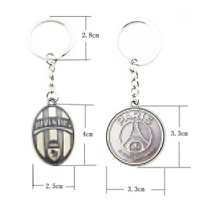 Wholesale Soccer Club Logo 3D Zinc Alloy <strong>Keychain</strong> Football Fan Souvenir Gifts Custom Europe's Football Leagues Club Keyring - Product Image 3