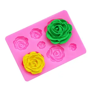 Rose Flowers Silicone Molds Wedding Cake Decorating Tools Fondant Sugarcraft Cake Molds Moldes De Silicona Para Fondant