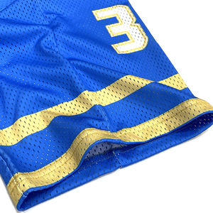 Camisetas de malla con cuello en V para hombre, ropa de calle personalizada, camiseta de fútbol Retro de gran tamaño con estampado de poliéster americano - Product Image 5