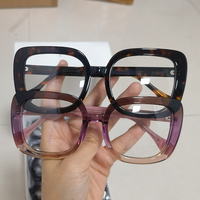 Assortiment de montures de lunettes optiques en acétate pour femmes, de gros, personnalisées avec logo, épaisses, grandes tailles, tendance, stock mixte