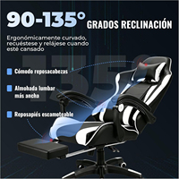 Nouvelle Chaise Gamer de Luxe Blanche 2026 à Confort Optimal, Meilleure Chaise de Bureau à Domicile avec Logo OEM, Chaise de Gaming Massante Économique avec Roues