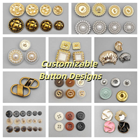 Bouton vintage en métal avec strass, rivet rond en cristal pour vêtements féminins, manteaux, jeans, accessoires vestimentaires de haute qualité