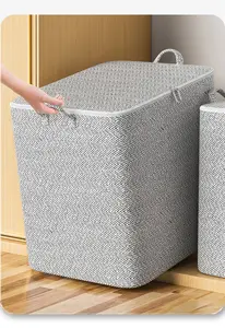 Большая вместимость Бытовая стеганая сумка для хранения одежды стеганое одеяло сумка для хранения движущегося одеяла для гостиной спальни сортировочная корзина для хранения