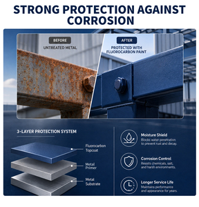 Pintura de Pared Exterior a Base de Agua con Fluorocarbono, Pintura y Revestimiento de Fluorocarbono para Paredes Metálicas Exteriores, Prevención de Corrosión y Óxido - Product Image 5