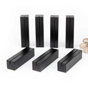 Tarjetero de Madera para Tarjetas de Visita, Color Negro Sólido, Hecho a Medida - Product Image 2