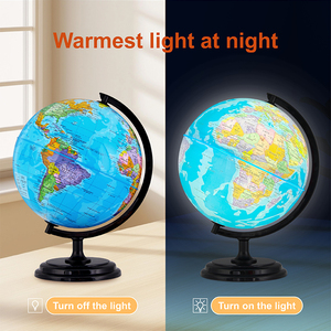 Globe terrestre 3D stéréo lumineux Lianying pour l'enseignement de la géographie, ornements pédagogiques pour les élèves du collège et du primaire, en plastique et métal - Product Image 6