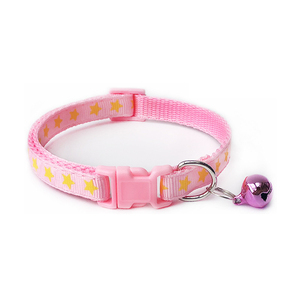 Fabricante de China, venta al por mayor, personalizado, multicolor, patrón de estrellas, <span class=keywords><strong>Cool</strong></span> Pet, perro, gato, <span class=keywords><strong>Collar</strong></span> protector con campana - Product Image 5